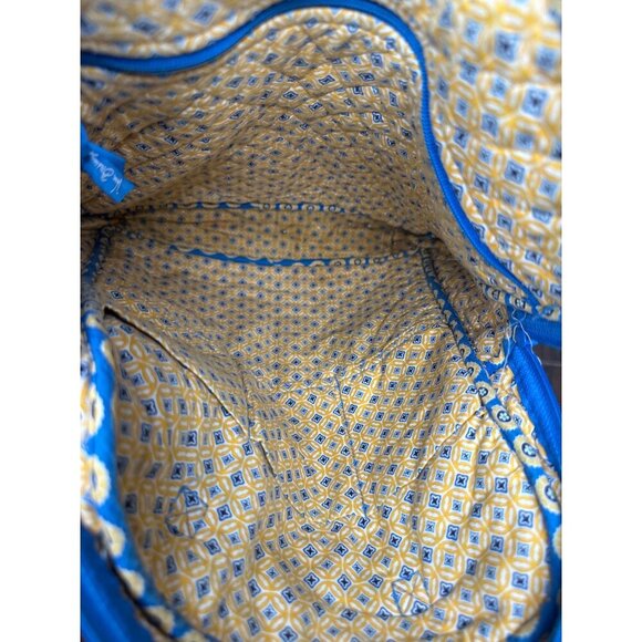 Vera Bradley Tall Tote Bag Riviera Blue Retired Pattern Quilted Cotton Cottage - Picture 12 of 14